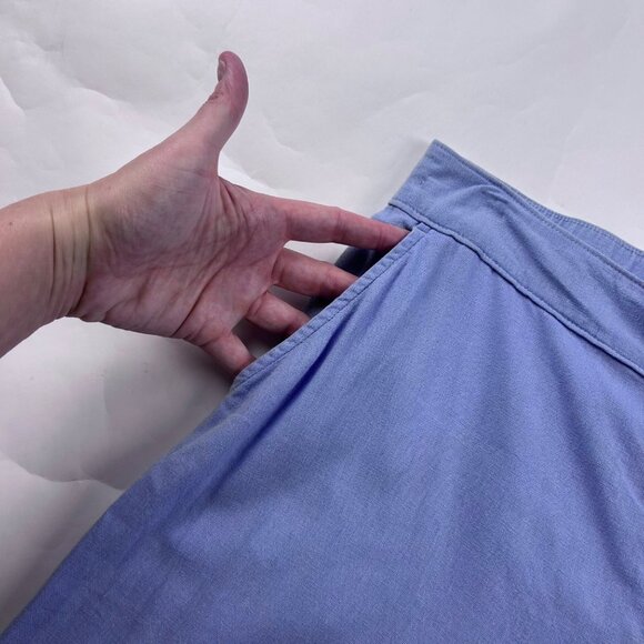 Abercrombie Sky Blue Linen Blend High Rise Wide Leg Summer Trouser Pant S - Picture 3 of 8